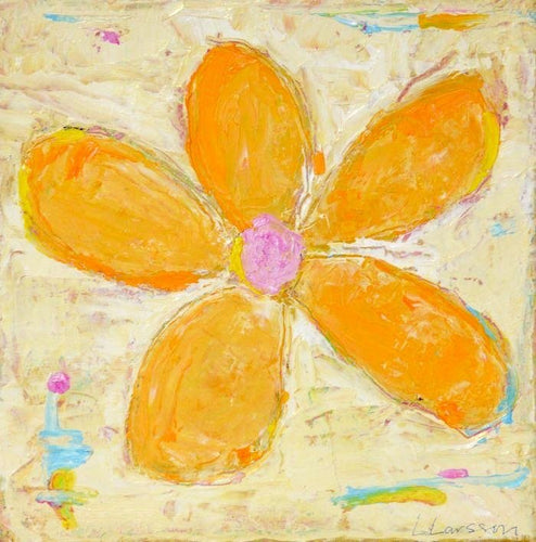 Blomma Orange/beige bakgrund